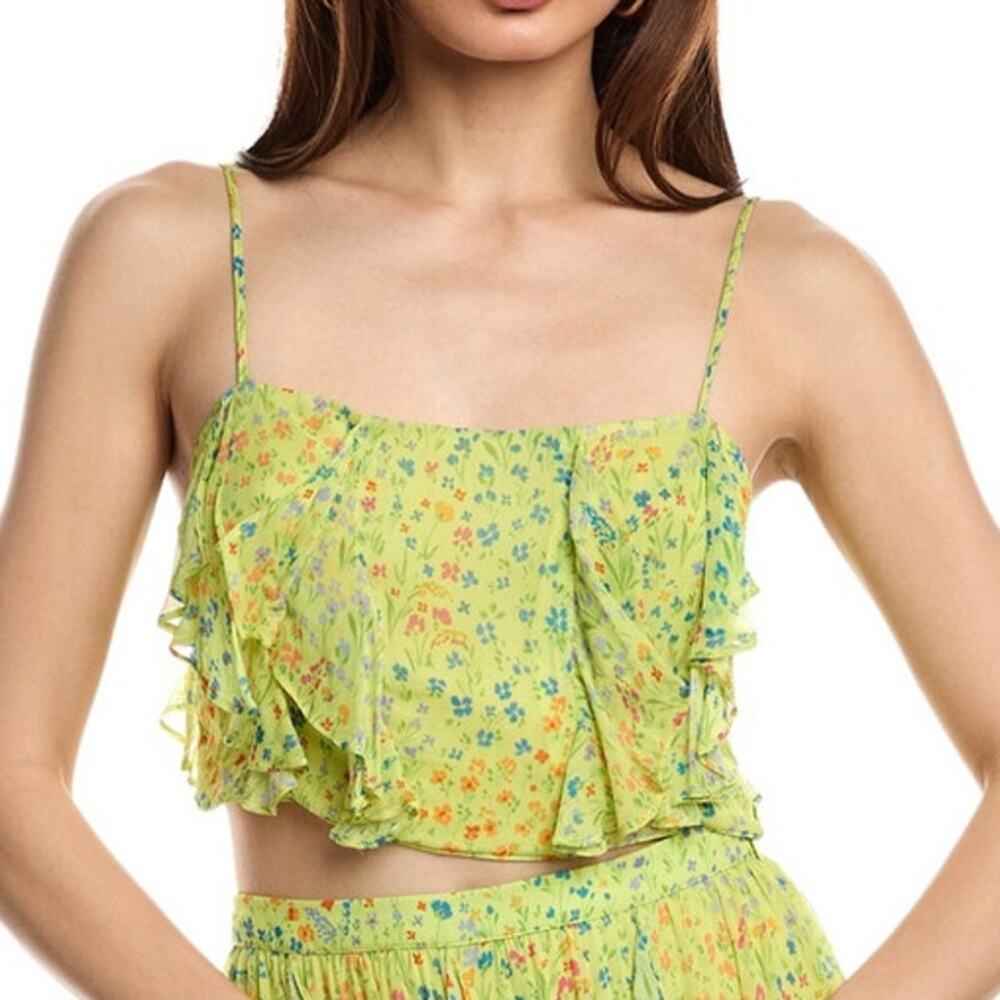 Ramy Brook Linzi Top in Green Women's Size 2 New With Tags Condition